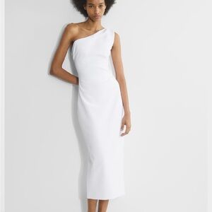Babaton One-Shoulder White Dress
